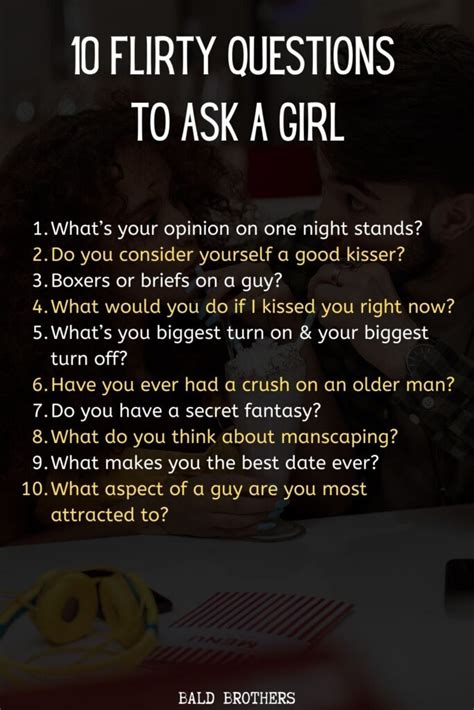 flirty questions to ask a girl